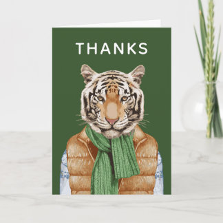 Daunenweste Tiger | Fügen Sie Ihren Text hinzu Karte