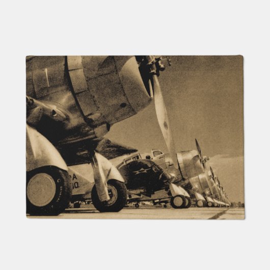 Dauntless Bomber-Flugzeuge Weltkrieg-Douglas SBD Fußmatte (Vorderseite)