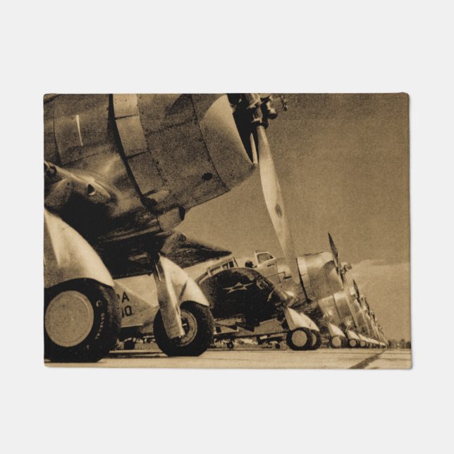 Dauntless Bomber-Flugzeuge Weltkrieg-Douglas SBD Fußmatte (Vorderseite)