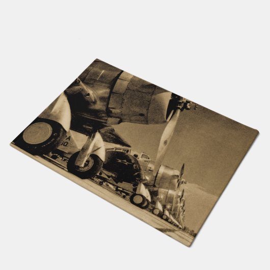 Dauntless Bomber-Flugzeuge Weltkrieg-Douglas SBD Fußmatte (Schrägansicht)