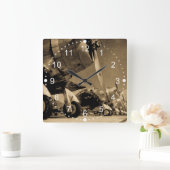 Dauntless Bomber-Flugzeuge Weltkrieg-Douglas SBD Quadratische Wanduhr (Zuhause)