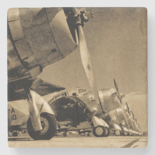 Dauntless Bomber-Flugzeuge Weltkrieg-Douglas SBD Steinuntersetzer