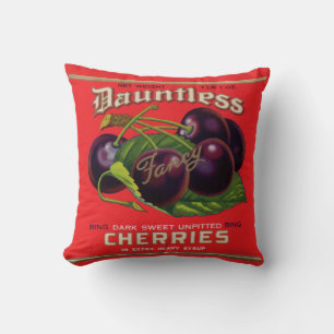 Dauntless Cherries in Heavy Sirup aus den 1930er J Kissen