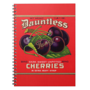 Dauntless Cherries in Heavy Sirup aus den 1930er J Notizblock