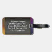 Dauphin-französisches barockes Monogramm Gepäckanhänger (Rückseite horizontal)