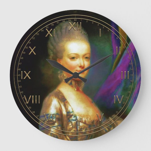 Dauphin  French Baroque Große Wanduhr (Vorderseite)