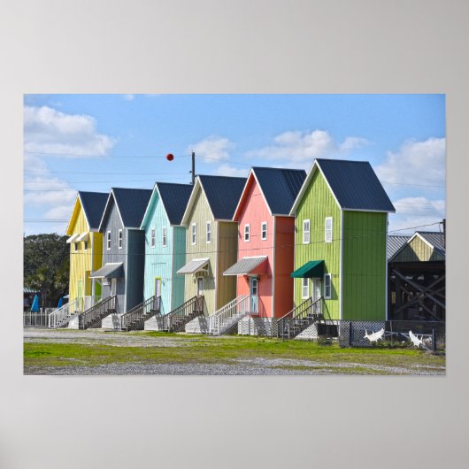 Dauphin Island, Alabama, Häuser Poster (Vorne)