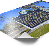 Dauphin Island, Alabama, historisches Zeichen Fotodruck (Ecke)