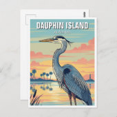 Dauphin Island Alabama Travel Postkarte (Vorne/Hinten)