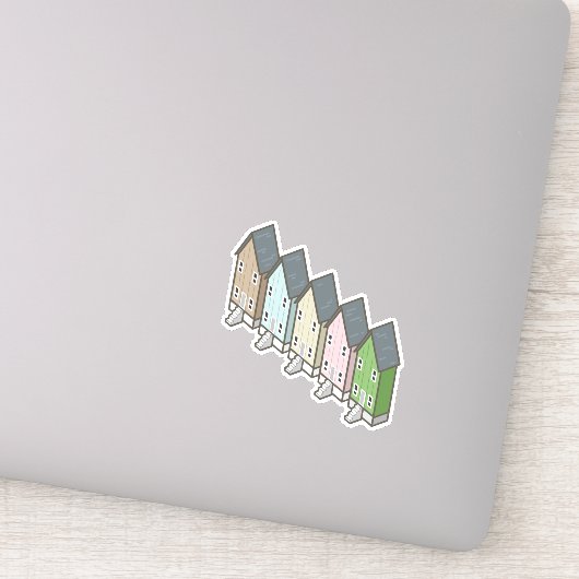 Dauphin Island Fischereihäuser Aufkleber (Detail)