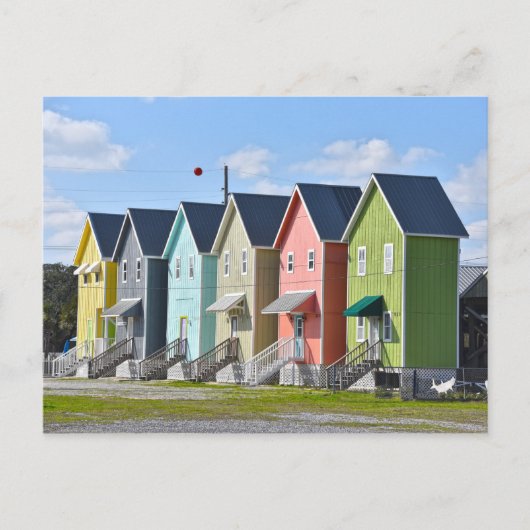 Dauphin Island Houses, Alabama Postkarte (Vorderseite)