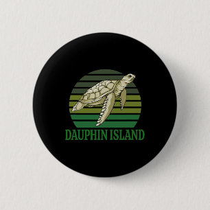 Dauphin Island Meeresschildkröte Button