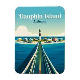 Dauphin Island USA -> Insel Dauphin USA Magnet