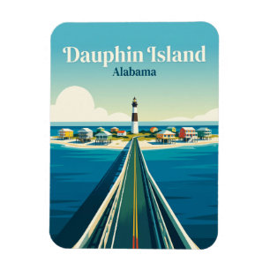 Dauphin Island USA -> Insel Dauphin USA Magnet