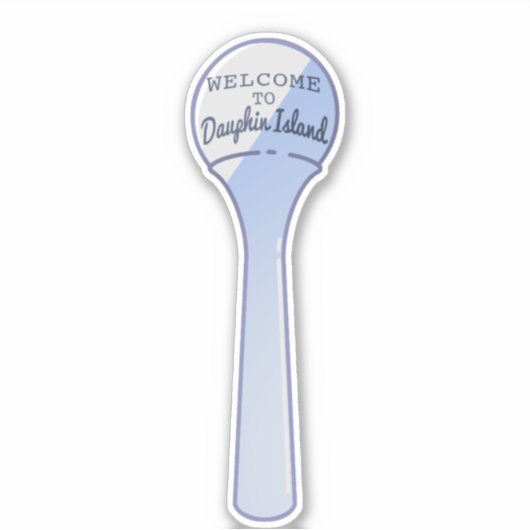 Dauphin Island Wasserturm Aufkleber (Vorderseite)