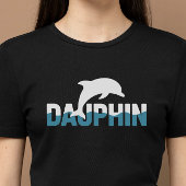 Dauphin Minimalistische Delphin Typografie-Design T-Shirt