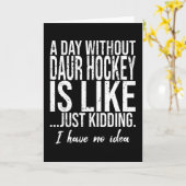 Daur Hockey lustiges Sportgeschenk Karte (Gelbe Blume)