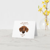 Daushund Dog Hand gezeichnet Digital Art Adorable Karte (Gelbe Blume)