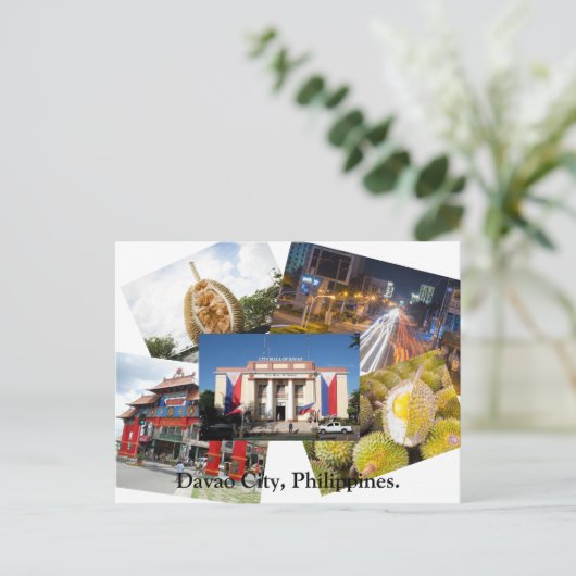 Davao City, Philippinen Postcard. Postkarte (Stehend Vorderseite)