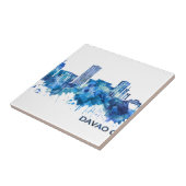 Davao City Philippinen Skyline Blue Fliese (Seite)