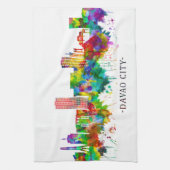 Davao City Philippines Skyline Geschirrtuch (Vertikal)