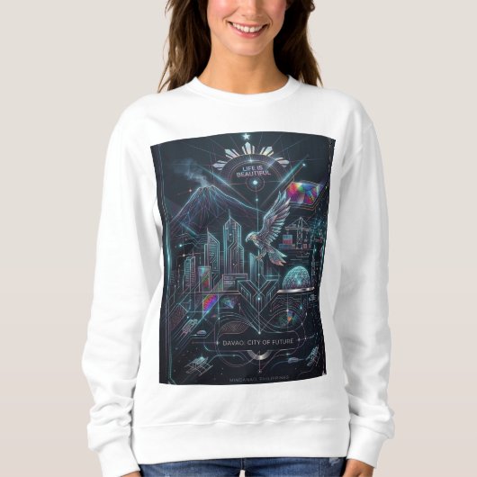 Davao: Stadt der Zukunft Sweatshirt (Vorderseite)