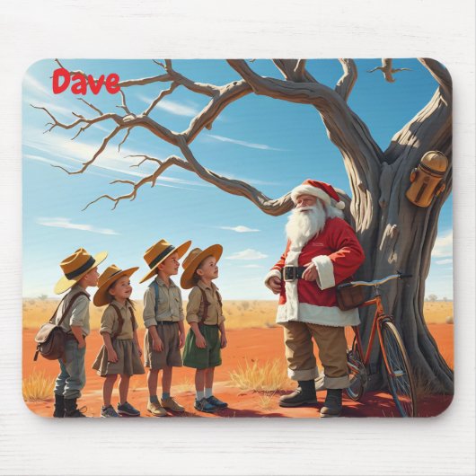 DAVE ~ AN OUTBACK AUSSIE ~ Weihnachten Mousepad (Vorne)