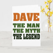 Dave - der Mann, der Mythos, die Legende! Karte (Gelbe Blume)