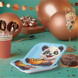 Dave, die fröhlichen Party-Snack-Teller des Pandas Pappteller