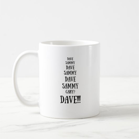 Dave gegen Sammy Argument Funny Kaffeetasse (Links)