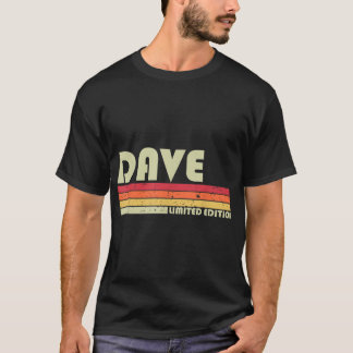 DAVE Geschenkname Personalisiert Funny Retro Vinta T-Shirt