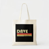 DAVE Geschenkname Personalisiert Funny Retro Vinta Tragetasche (Vorne)