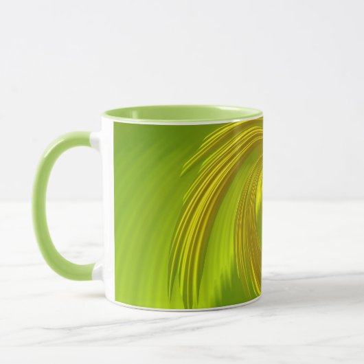 DAVE ~ GLOSSY 3D Gold Yellow Green ~ Tasse (Links)