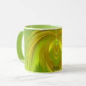 DAVE ~ GLOSSY 3D Gold Yellow Green ~ Tasse (Vorderseite Links)