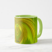 DAVE ~ GLOSSY 3D Gold Yellow Green ~ Tasse (VorderseiteRechts)