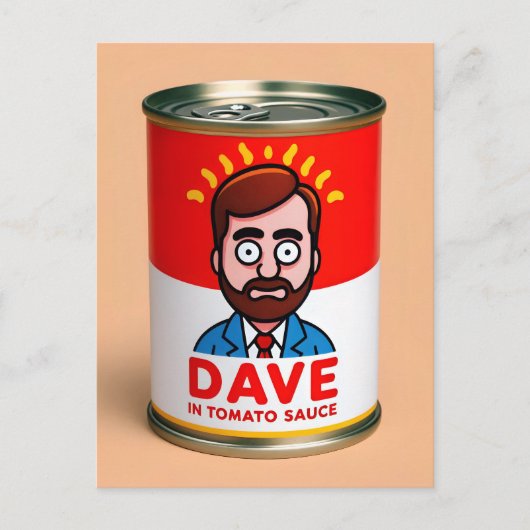 Dave in Tomatensauce Postkarte (Vorderseite)