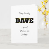 Dave Karte (Gelbe Blume)