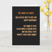 DAVE mit Sohn John Karte (Gelbe Blume)