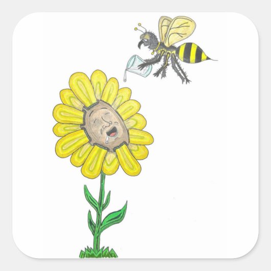 Dave Nation Honey Dripper Quadratischer Aufkleber (Vorderseite)