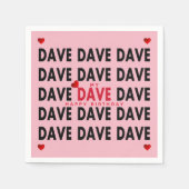 Dave Plus Text-Vorlagen Serviette (Vorderseite)