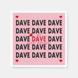 Dave Plus Text-Vorlagen Serviette