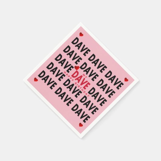 Dave Plus Text-Vorlagen Serviette (Ecke)