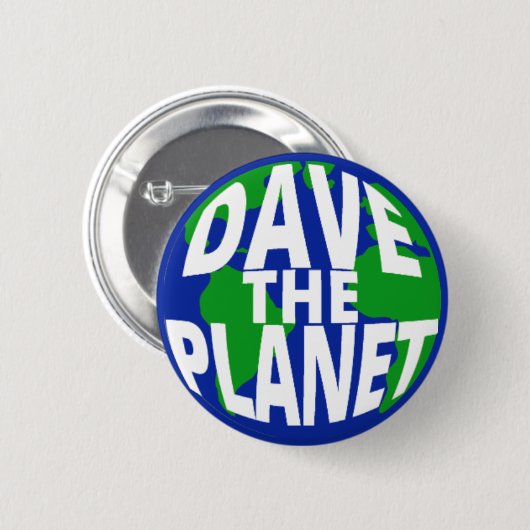 Dave the Planet Button (Vorne & Hinten)