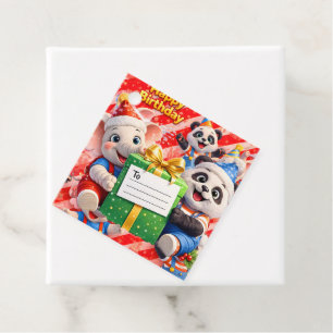 Dave und ich Elefant und Panda alles Gute zum Gebu Geschenkanhänger
