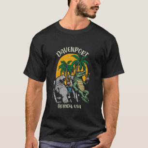 Davenport Florida USA Funny Manatee und Alligator T-Shirt