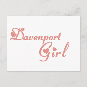 Davenport Girl T-Shirts Postkarte
