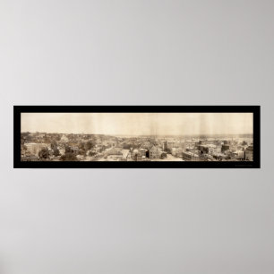 Davenport IA Birdseye Foto 1907 Poster