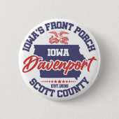 Davenport, Iowa Button (Vorderseite)