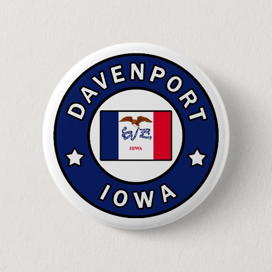 Davenport Iowa Button (Vorderseite)