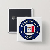 Davenport Iowa Button (Vorne & Hinten)